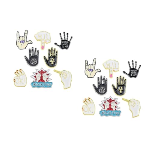 FRCOLOR 2 Sätze Teiliges Broschen Kreative Anstecknadeln Für Kleidung Taschen Hüte Lustige Mode Broschen Für Erwachsene Einzigartiges Design 8 Stück * 2 von FRCOLOR