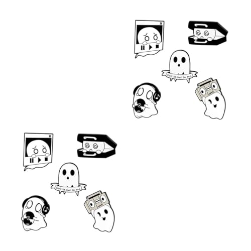 FRCOLOR 2 Sätze Teiliges Cartoon Broschen Anstecker Geistermuster Legierung Pin Für Kleidung Taschen Schals Hüte Niedliches Design Für Täglichen Gebrauch Besondere Anlässe 5 Stücke * 2 von FRCOLOR