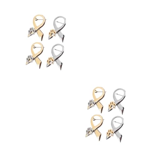 FRCOLOR 2 Sätze Teiliges Cartoon Broschen Niedliche Hundepfote Anstecknadeln Legierung Mit Schleifen Design Für Frauen Männer Modisches Kleidungsaccessoire Glänzendes Aussehen 4 Stück * 2 von FRCOLOR