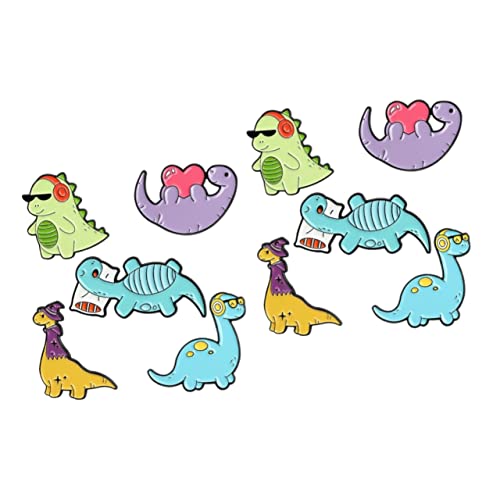 FRCOLOR 2 Sätze Teiliges Cartoon Dinosaurier Broschen Langlebig Und Für Kleidung Taschen Jacken Für Besondere Anlässe 5 Stück * 2 von FRCOLOR