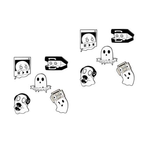 FRCOLOR 2 Sätze Teiliges Ghost Muster Broschen Legierung Dekorative Anstecknadeln Für Kleidung Für Halloween Vielseitige Outfits Taschen Schals Hüte 5 Stücke * 2 von FRCOLOR