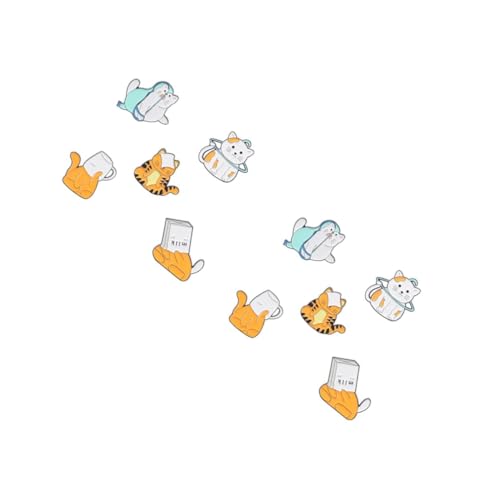 FRCOLOR 2 Sätze Teiliges Kreative Cartoon Broschen Für Jacken Tiermotiv Anstecker Für Rucksäcke Süße Katzen Tiger Design Farbenfrohe Accessoires Zur Individuellen 5 Stück * 2 von FRCOLOR
