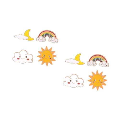 FRCOLOR 2 Sätze Teiliges Niedliche Regenbogen Broschen Kreative Cartoon Anstecker Für Damen Für Kleidung Accessoires Langlebig Hochwertigem Legierungsmaterial 4 Stücke * 2 von FRCOLOR
