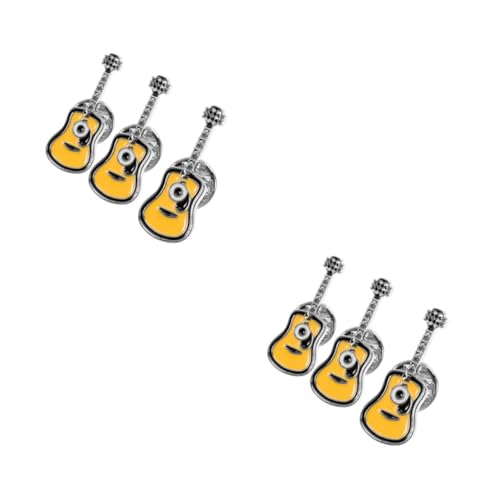 FRCOLOR 2 Sätze Teiliges Retro Gitarre Brosche Punk Gitarre Anstecknadel Einzigartiges Kleidung Zubehör Für Taschen Jacken Hüte Für Partys Tägliches 3 Stück * 2 von FRCOLOR