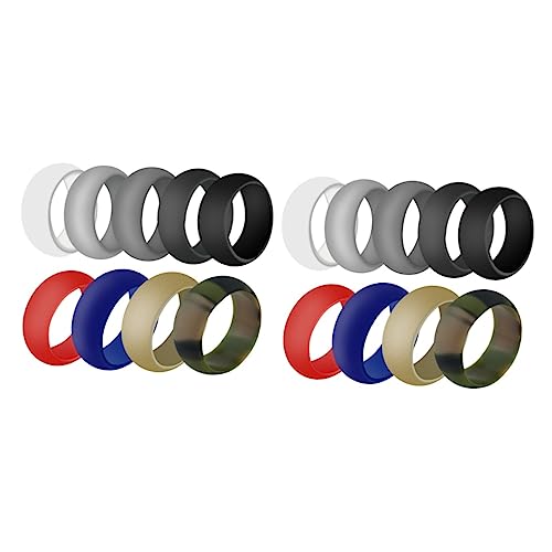 FRCOLOR 2 Sätze Teiliges Silikon Sportringe Für Männer Frauen Bequeme Hautfreundliche Ersatzringe Für Aktivitäten Zufällige Farben Für Sport Zufällige Farbe 9 Stück * 2 von FRCOLOR