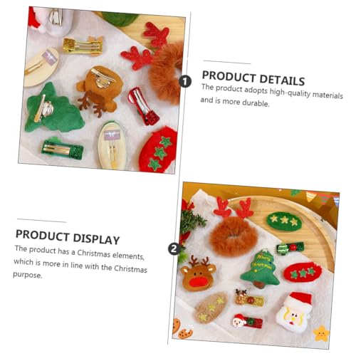 FRCOLOR 2 Sätze Teiliges Weihnachts-haarclip Niedlichen Elch Weihnachtsbaum-motiven Festlicher Haarschmuck für Mädchen Party-accessoires für Weihnachten und Besondere Anlässe von FRCOLOR