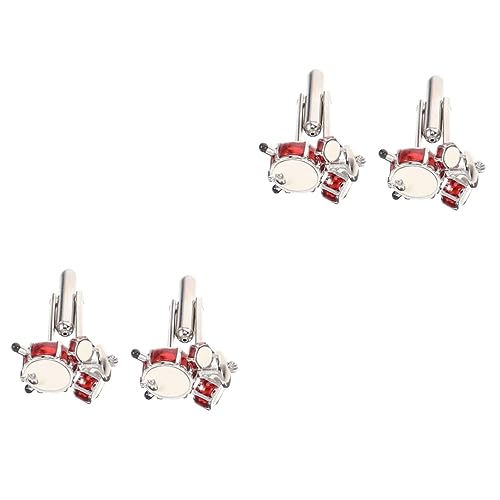 FRCOLOR 2 Sätze Trommel-manschettenknöpfe Für Mit Runden Männer Manschettenlinks Gold Retro-manschettenknöpfe Smokingknöpfe Kleidung Schmuck Messing 2 Stück * 2 von FRCOLOR