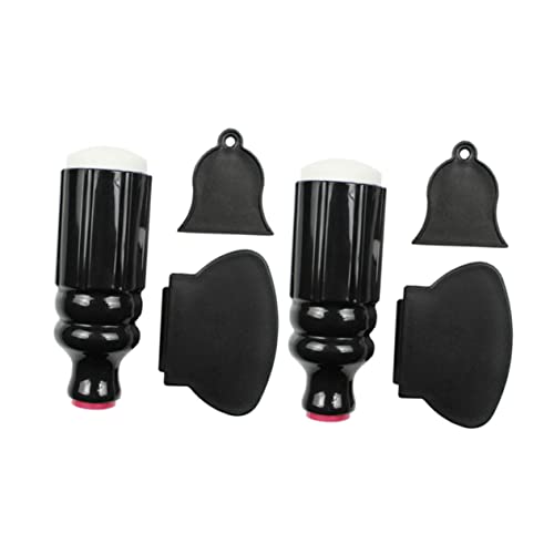 FRCOLOR Elastisches 2er-pack Scratcher-stempel-set Nagelkunst-werkzeug Maniküre-stempel-schaberplatte Für Kunst-stempel- Und Nagellack-projekte von FRCOLOR