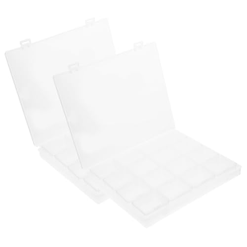 FRCOLOR 2 Sätze transparente Aufbewahrungsbox Kunststoffbehälter Make-up-Organizer schmuckkästchen lagercontainer Schmuckhalter Werkzeugkoffer selber machen bilden von FRCOLOR
