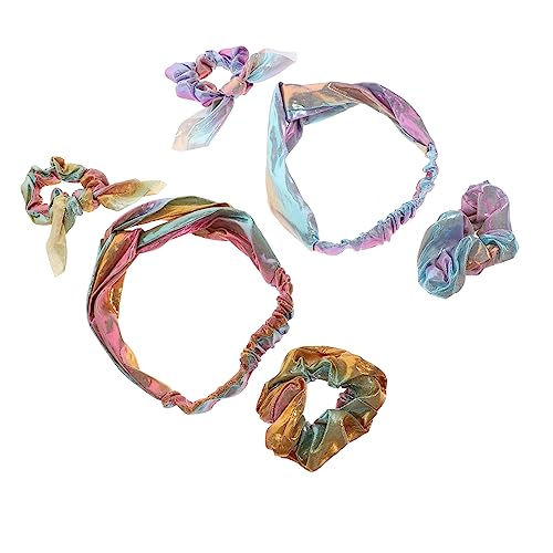 FRCOLOR 2 Sätze Haarseil Anzüge Für Frauen Haarschmuck Scrunchies Haargummis Ätherische Öle Tasche Haargummis Aus Satin Pferdeschwanzhalter Frauen Haarband Fräulein Stoff Niedlich Tuch von FRCOLOR