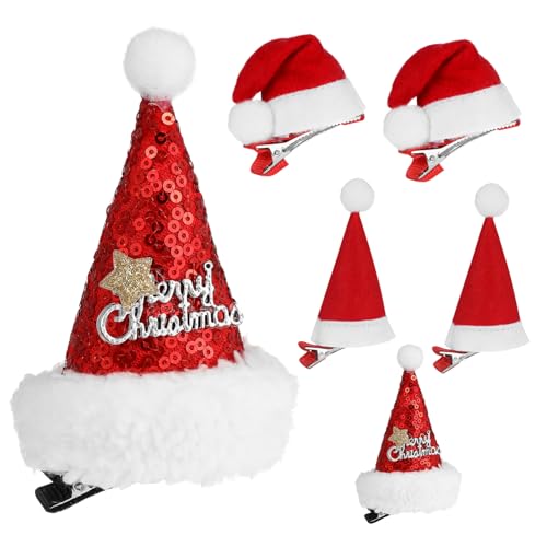 FRCOLOR 2 Sets Pailletten-haarspange Für Weihnachten Dekorative Kopfbedeckung Haarnadel Für Frauen Weihnachts-haarnadel-accessoire Party-dekorationen 6 Stück X 2 von FRCOLOR
