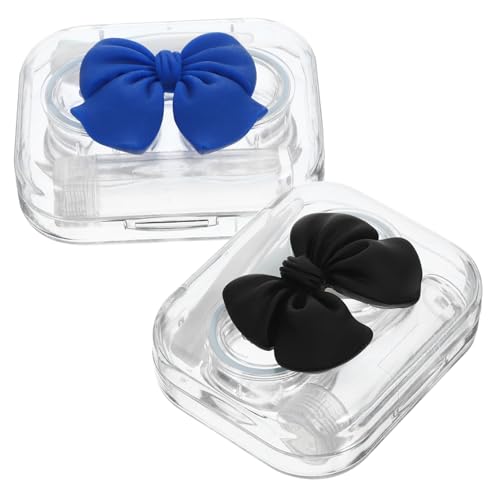 FRCOLOR 2 Sets Reise-kontaktlinsenbox, Niedlicher Kontaktbehälter, Kosmetischer Linsenbehälter Mit Werkzeug Für Frauen Und Mädchen von FRCOLOR