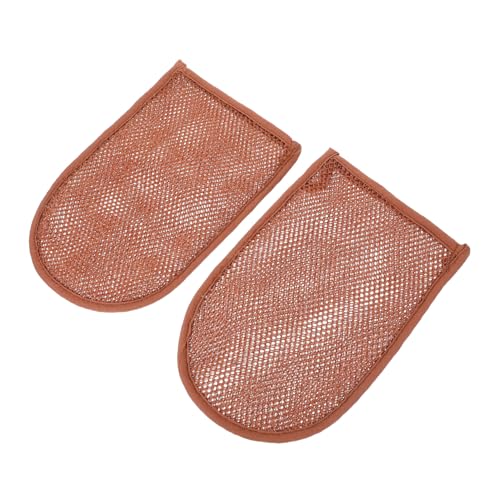 FRCOLOR 2 Stck Peelinghandschuhe Duschhandschuhe aus Nylon mit Netzstruktur Reich Schäumend Schonendes Körperpeeling Tiefenreinigend und Hautschonend Komfortabel für Damen und Herren von FRCOLOR