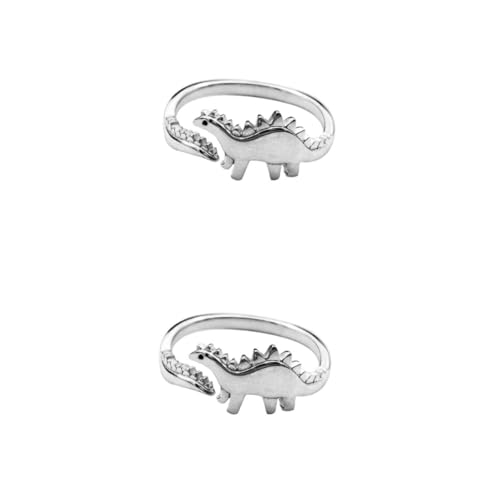 2 Stck. Legierung Verstellbarer Offener Tierring für Besondere Anlässe Alltägliche Outfits Einzigartiges für Frauen von FRCOLOR