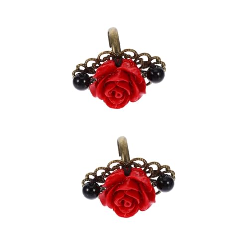 2 Stck. Retro Ring Verstellbarer Fingerring Eleganter Schmuck für Design für Partys Tägliche Outfits Perfektes für Freunde Familie von FRCOLOR