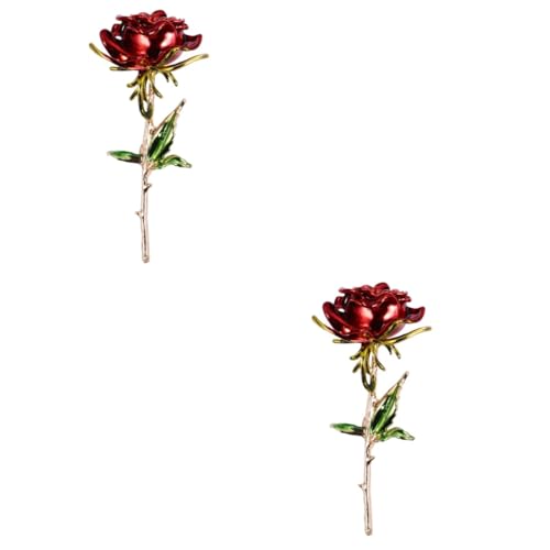 FRCOLOR 2 Stck. Rosenbrosche Kleidungszubehör Brosche in Rosenform Brosche Schmuck Korsage Party Brosche Hochzeit Broschen Für Kleidung Roman Kleidung Manschettenknopf Rot Legierung FRCOLOR 2 Stck. Rosenbrosche Kleidungszubehör Brosche in Rosenform Brosche Schmuck Korsage Party Brosche Hochzeit Broschen Für Kleidung Roman Kleidung Manschettenknopf Rot Legierung von FRCOLOR