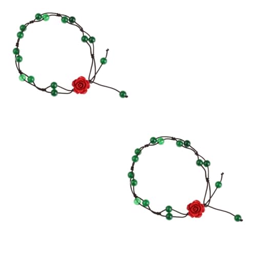 FRCOLOR 2 Stck. Stylische Fußkette für Damen Blüten Design Verstellbar für Partys Langlebige Fußschmuck mit Feiner Verarbeitung zu Kleidern Hosen von FRCOLOR