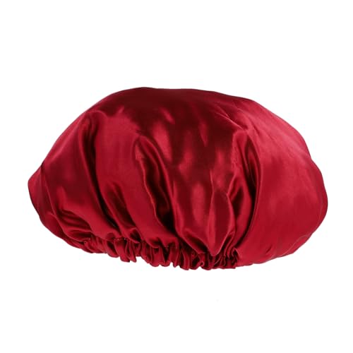 FRCOLOR 2 Stk Nachtmütze Aus Satin Bequeme Nachtmütze Praktischer Kopfschmuck Stylischer Kopfschmuck Einfache Turbanmütze Damen Badekappe Haarkappen Für Die Dusche Unsichtbar Rot Hut von FRCOLOR