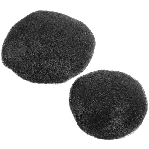 FRCOLOR 2 Stk Perücke Haarpolster Haarschmuck Haarnetz für Dutt Goo MS kunsthaar fokuhila parücke Hochsteckfrisuren für Mädchen Haarpolster für Hochsteckfrisuren Hochtemperaturdraht Black von FRCOLOR