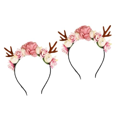 FRCOLOR 2 Stk Stirnband aus Geweihimitat Haarbänder für die Weihnachtsfeier Hirschgeweih Stirnband Kinder kinderkleider kinder haarschmuck Weihnachts-Haarschmuck Haarschmuck aus Geweih von FRCOLOR