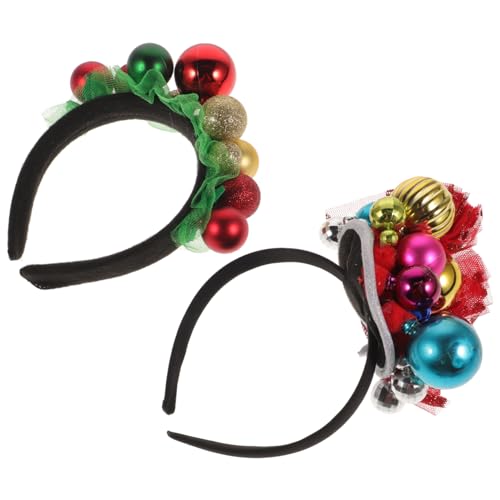 FRCOLOR 2stücke Weihnachts Haarreifen Mit Dekorative Stirnbänder Für Festliche Anlässe Geeignet Für Weihnachten Partys Und Bühnenaufführungen Verschiedenen Farben von FRCOLOR