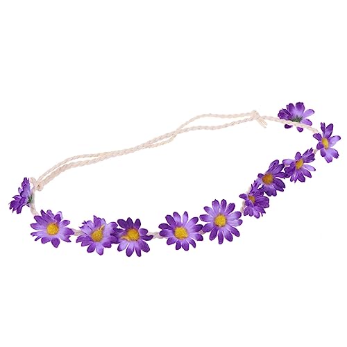 FRCOLOR 2 Stück 11 Blumenstirnbänder Für Frauen Kopfbügel Kopfbedeckung Frauen Foto Stütze Blumenkrone Stirnband Sonnenblumenhaarkranz Fräulein Haarring Violett Die Blumen von FRCOLOR