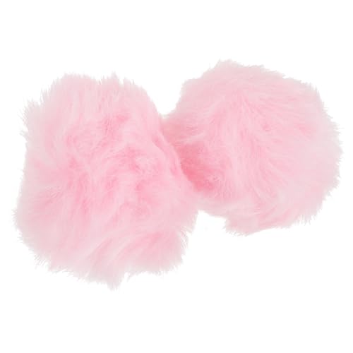 FRCOLOR 2 Stück Abnehmbare Schuhclips Flauschige Kunstfell Deko Robuste Schuhschnallen für High Heels Sneaker Taschen Vielseitiges Accessoire für Damen von FRCOLOR