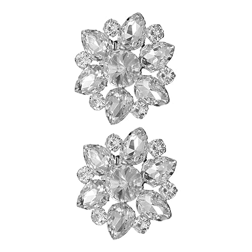 FRCOLOR 2 Stück Abnehmbare Strass Schuhschnallen aus Langlebige Schuhclips für DIY Schuhschmuck Vielseitige Dekoration für Alltag Hochzeit und Party von FRCOLOR