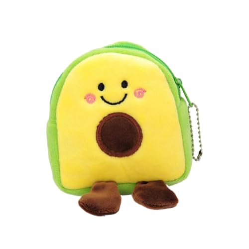 FRCOLOR Avocado Geldbörse 2 Stücke Cartoon Kleiner Geldbörse für Damen Stoff Kreative Lippenstifthalter Reise Geldbeutel Kompakte Wechseltasche für Schlüssel und Kleinigkeiten von FRCOLOR