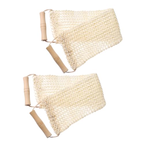 FRCOLOR 2 Stück Badetuch Badewäsche Peeling-körpertuch Duschtuch Peeling-tool Für Den Rücken Rückenwäscher Für Die Badewanne Duschwäscher Für Den Körper Peeling-lappen Beige Sisal von FRCOLOR