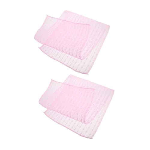 FRCOLOR 2 Stück Badetuch Peeling-Waschlappen Körperwäscher-Tuch Körperpeelingtuch Rückenschrubber körperwäscher handtuch Duschscheibe Handtuch Polyester Rosa von FRCOLOR