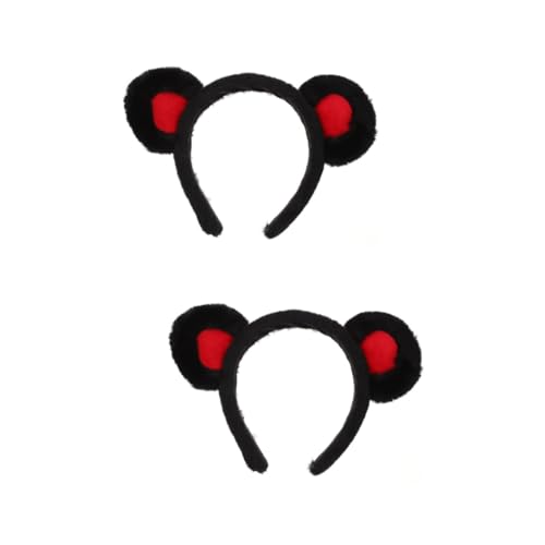 FRCOLOR 2 Stück Bärenohren Stirnband Niedliche Bärenohren Rosa Bärenohren Kopfband Plüsch Stirnband Bärenohren Haarband Bärenohren Süßes Stirnband Haar Accessoire Mit Bärenohren von FRCOLOR