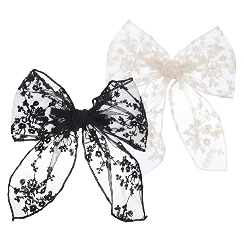 FRCOLOR 2stücke Schleifenclips Mit Spitze Haarschmuck Für Mädchen Große Haarschleifen Clips Für Haarstyling Metall Und Spitzenmaterial Accessoires Für Damen Teenager Und Mädchen FRCOLOR 2stücke Schleifenclips Mit Spitze Haarschmuck Für Mädchen Große Haarschleifen Clips Für Haarstyling Metall Und Spitzenmaterial Accessoires Für Damen Teenager Und Mädchen von FRCOLOR