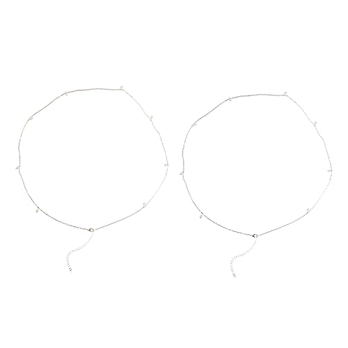 FRCOLOR 2stücke Strand-taillenkette Für Damen Dekorative Weibliche Taillenkette Verstellbare Bikini Kette Zarte Mode Accessoires Für Frauen Und Mädchen von FRCOLOR