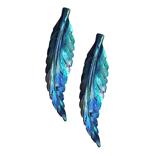 FRCOLOR 2 Stück Blattförmige Anhänger Abalone Schale für Diy Schmuckgestaltung Handgefertigte Schmuckzubehör für Armbänder Ohrringe von FRCOLOR