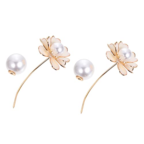FRCOLOR 2stücke Blumenbrosche Kamelie Brosche Personalisierte Corsage Geburtstagsgeschenk Ohrclips Für Damen von FRCOLOR