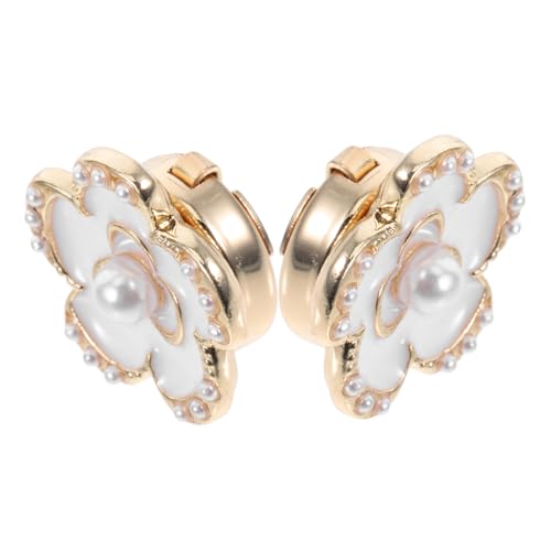 FRCOLOR 2 Stück Blumen Manschettenknöpfe aus Langlebiger Legierung für Damen Hemd Hochzeit Business Smoking Zubehör Raffinierte Blütenform Verarbeitet von FRCOLOR