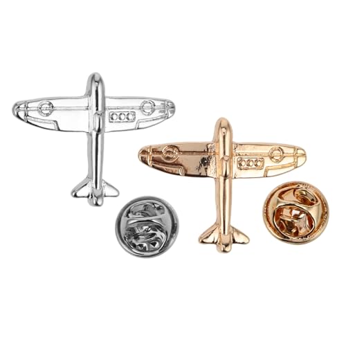 FRCOLOR 2 Stück Brosche Im Flugzeug Stil Flugzeug Anstecker Flugbegleiter Abzeichen Uniform Hemd Anstecknadel Herren Manschettenknöpfe Kragenabzeichen Broschen Flugzeug Charms FRCOLOR 2 Stück Brosche Im Flugzeug Stil Flugzeug Anstecker Flugbegleiter Abzeichen Uniform Hemd Anstecknadel Herren Manschettenknöpfe Kragenabzeichen Broschen Flugzeug Charms von FRCOLOR
