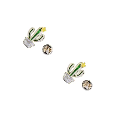 FRCOLOR 2 Stück Cactus Förmiger Brosche Ölmalerei Dekorative Anstecknadel für Kleidung für Festliche Anlässe Passend zu Taschen Kleidern Accessoires von FRCOLOR