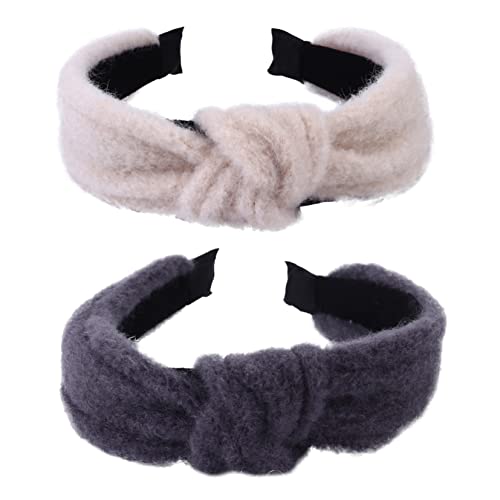FRCOLOR 2stücke Criss Cross Stirnbänder Winter Warme Tuch Damen Stirnbänder Haar Zubehör Für Mädchen Und Frauen von FRCOLOR