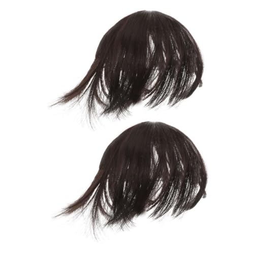 FRCOLOR 2stücke Synthetische Haarteile Für Frauen Mit Dünner Werdendem Haar Kurze Bob-extensions Zum Einclipsen Für Mehr Volumen Einteiler-design von FRCOLOR