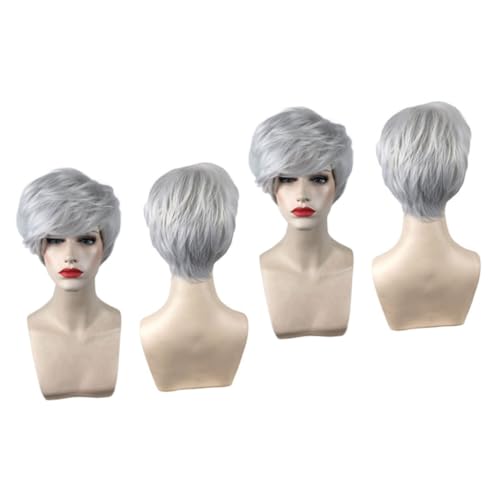 FRCOLOR 2 Stück Modische Kurzhaarperücke Für Damen Lockige Perücke Bequeme Perücke Für Feiern Und Halloween von FRCOLOR