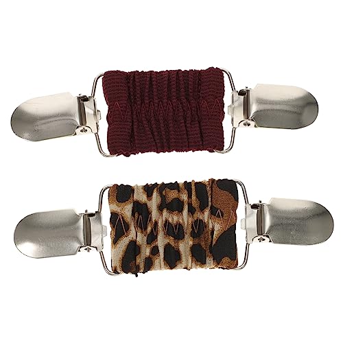 FRCOLOR 2 Stück Damen Pullover Clips Broschen für Schals und Kleidung Verhindern Unerwünschte Enthüllungen für Strickjacken und Kleider Weinrot und Leopardenmuster FRCOLOR 2 Stück Damen Pullover Clips Broschen für Schals und Kleidung Verhindern Unerwünschte Enthüllungen für Strickjacken und Kleider Weinrot und Leopardenmuster von FRCOLOR