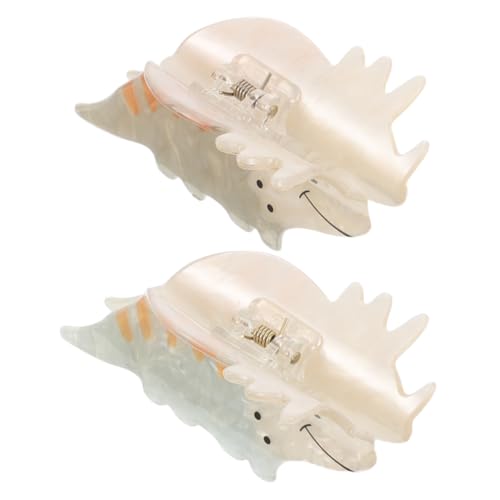 FRCOLOR 2 Stück Dinosaurier Haarklammern aus Acryl für Frauen und Mädchen Starke Griffkraft für Kurze und Lockige Haare Bunte Lustige Haarspangen im Dinosaurier-design für Alltag und Party von FRCOLOR