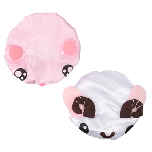 FRCOLOR 2 Stück Doppellagige Wasserdichte Duschhaube Für Niedlicher Cartoon Badehut Für Babys Verdickte Duschhaube Bequemes Badezubehör Für Kleinkinder von FRCOLOR