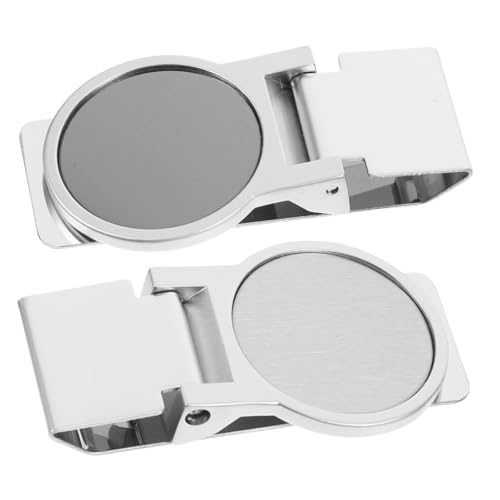 FRCOLOR 2 Stück Edelstahl Geldclip Minimalistischer Kompakter und Robuster Cash Holder Schlanke Geldklammer für Bargeld und Kreditkarten Modernes Design für Männer Fronttasche von FRCOLOR