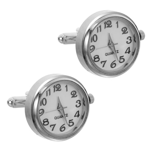 FRCOLOR 2 Stück Edelstahl Mechanische Manschettenknöpfe Kreatives Zahnrad Design Herren Business Hochzeit Accessoire Langlebig Stilvoll Geschenkidee von FRCOLOR