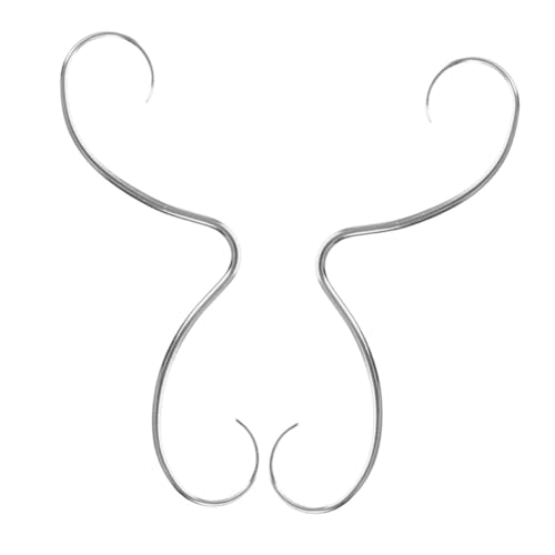 FRCOLOR 2 Stück Edelstahl Septum Ring Schnurrbart Design Nasenpiercing Schmuck Langlebig Rostfrei Vielseitig für Damen Herren Partys Hochzeiten Performances von FRCOLOR