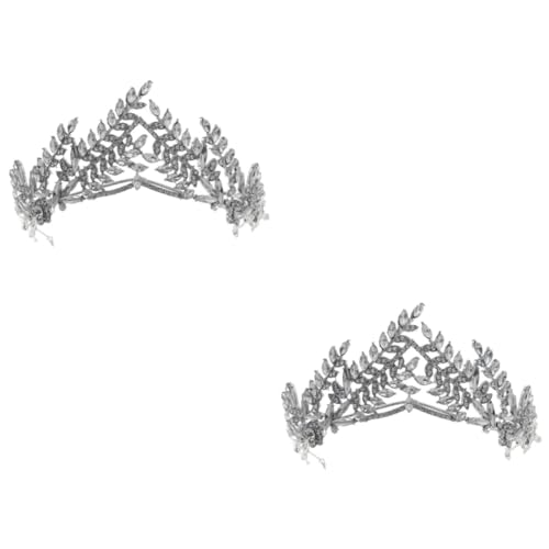 FRCOLOR 2 Stück Elegantes Strass-stirnband in Olivenzweigform Für Frauen Bezauberndes Haar-accessoire Für Mama Modisches Hochzeitszubehör von FRCOLOR