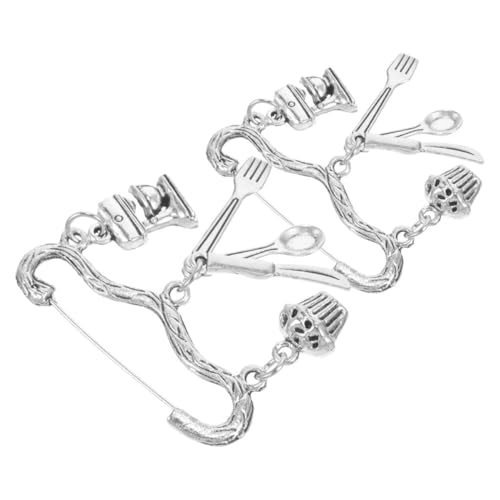 FRCOLOR 2 Stück Exklusive Broschen Pin für Damen Künstlerisches Design mit Kuchenmixer Löffel und Gabel Vielseitiger Schmuckanhänger für Bäckerei Enthusiasten und Backbegeisterte FRCOLOR 2 Stück Exklusive Broschen Pin für Damen Künstlerisches Design mit Kuchenmixer Löffel und Gabel Vielseitiger Schmuckanhänger für Bäckerei Enthusiasten und Backbegeisterte von FRCOLOR